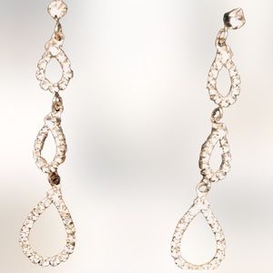 Fashion Clear Diamond Costume Earrings